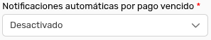Configuración Cobranza Notificación