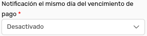 Configuración Cobranza Notificación