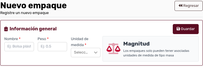 *EmpaqueCrear