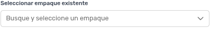 *SelectorEmpaqueExistente