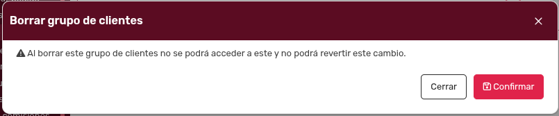 *ModalConfirmarBorrarGrupoClientes