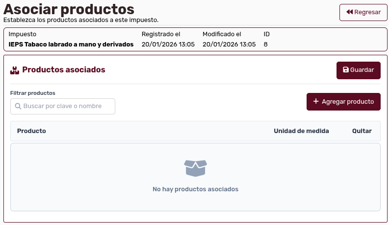 *PantallaAsociarProducto