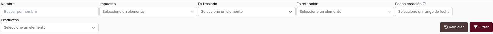 *ImpuestosFiltros
