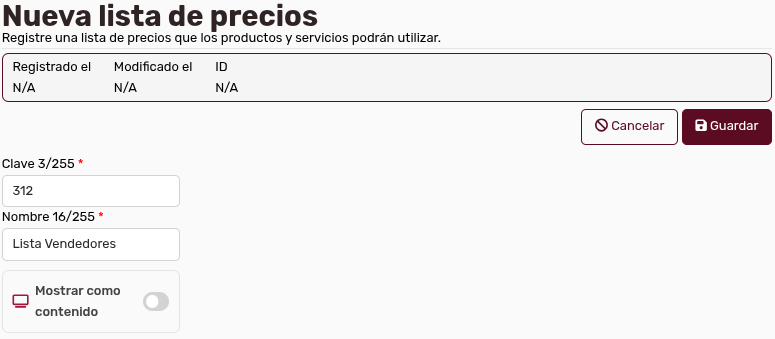 NuevaListaDePrecios