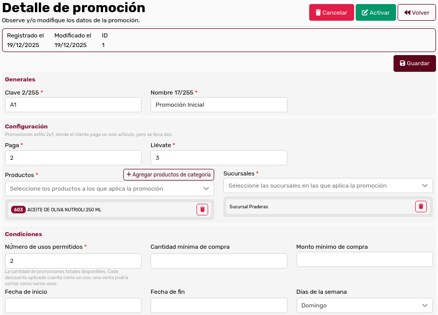Proociones detalle