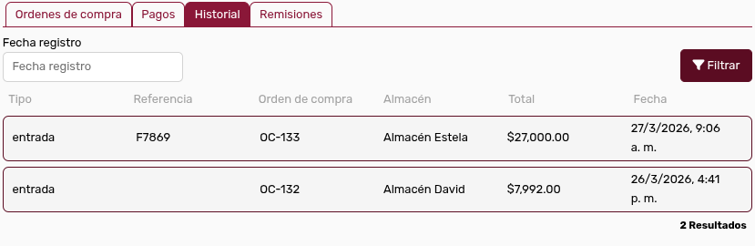 *PestañaHistorial