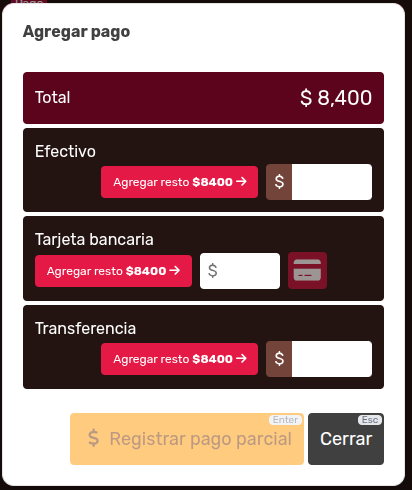 *ModalAgregarPago