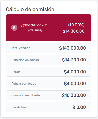 *CálculoComisión