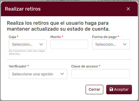 *ModalRetirar