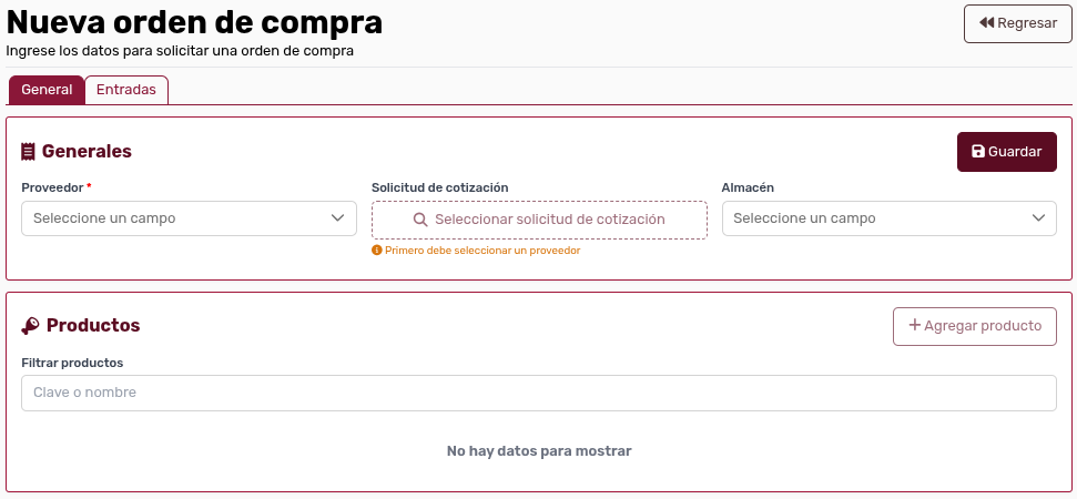 *NuevaOrdenCompra