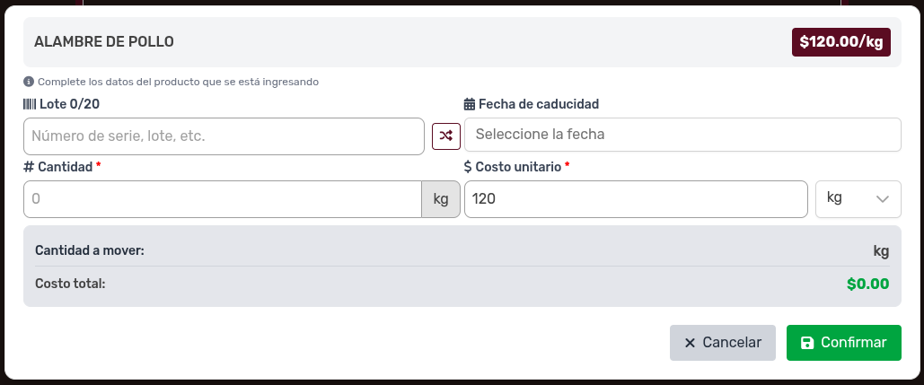 *ModalProducto