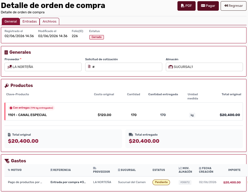 *OrdenCompraPantalla
