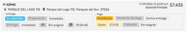 Pedido En Atención
