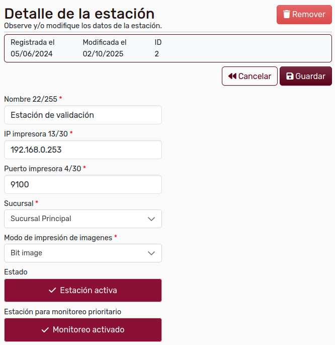 *DetalleEstación
