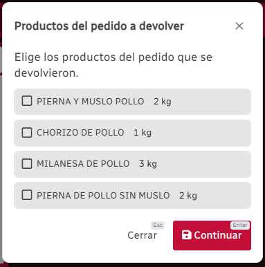Devolución Parcial