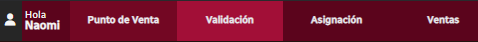 Barra Superior Validación