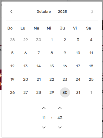Modal Poner Fecha