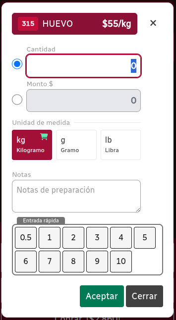 *HuevoSeleccionado